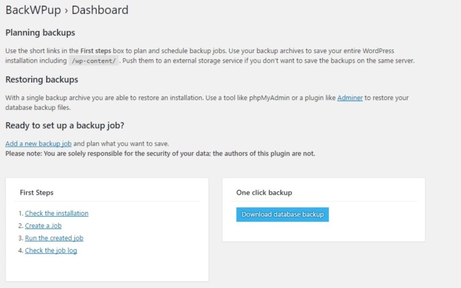 WordPress｜BackWPup