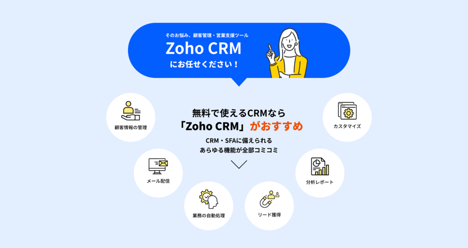 Zoho CRM 無料で使えるCRM