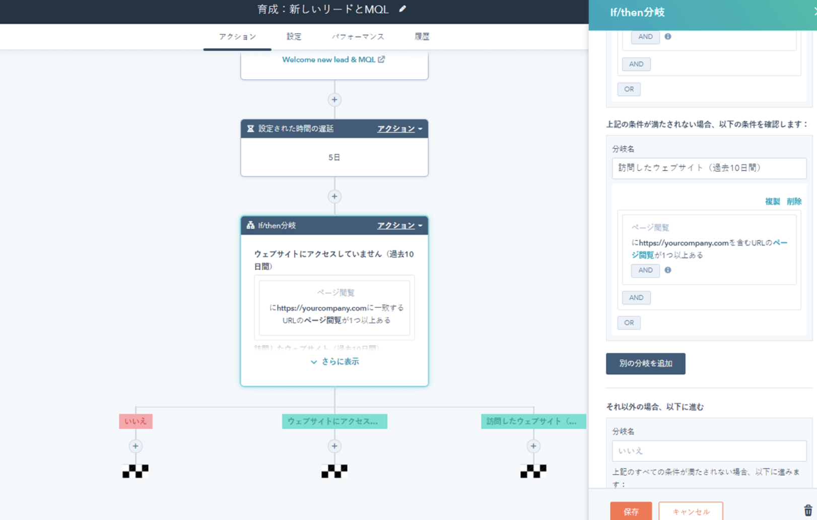 HubSpot MA シナリオ管理